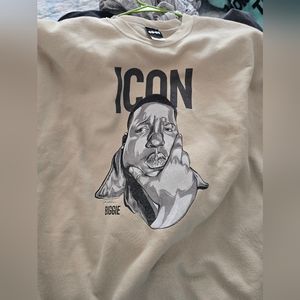 Vintage Biggie Sweatshirt Tan Sz 2XL art on sweatshirt by T Wilson